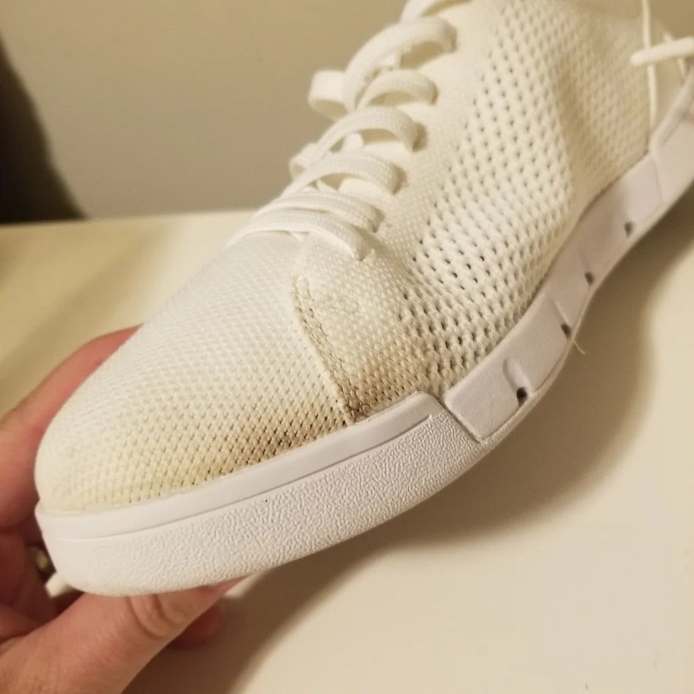 SWIMS Mens White Mesh Sneakers Size 9 - Picture 4 of 6